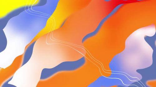Videohive - Animated Abstract Liquid Gradient Smooth Wavy Line Animation - 36588947