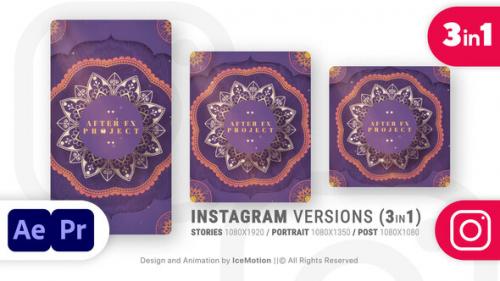 Videohive - Instagram Ramadan Intro || Ramadan Opener (3 in 1) (BLUE)(MOGRT) - 36618686