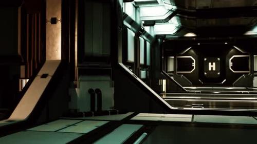 Videohive - Realistic Futuristic Scifi Spaceship Corridor - 36679629