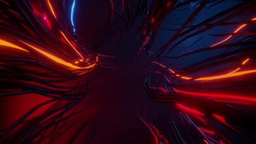 Videohive - Neon Wires Tunnel 03 - 36638173