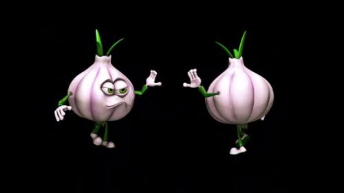 Videohive - Comic Garlic Looped Dances with Alpha Channel and Shadow - 36659486