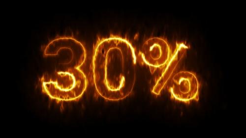 Videohive - Flaming Sale Animated Banner 30 Percent - 36661778