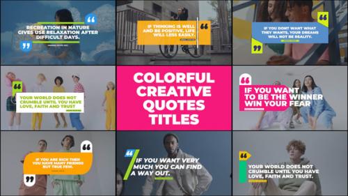 Videohive - Quotes Titles - Colorful V1 - 36672822