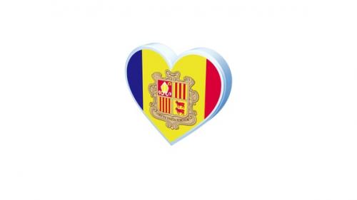 Videohive - Andorra Flag Heart Shape - 36718660