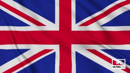 Videohive - United Kingdom Flag Waving Slowly Looped - 36720151