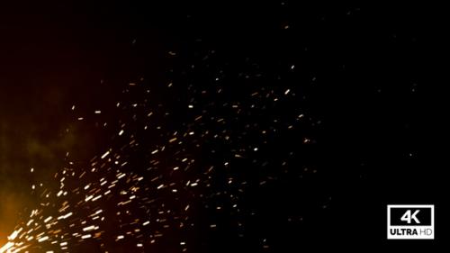 Videohive - Flying Golden Particles Embers Background V1 - 36720328
