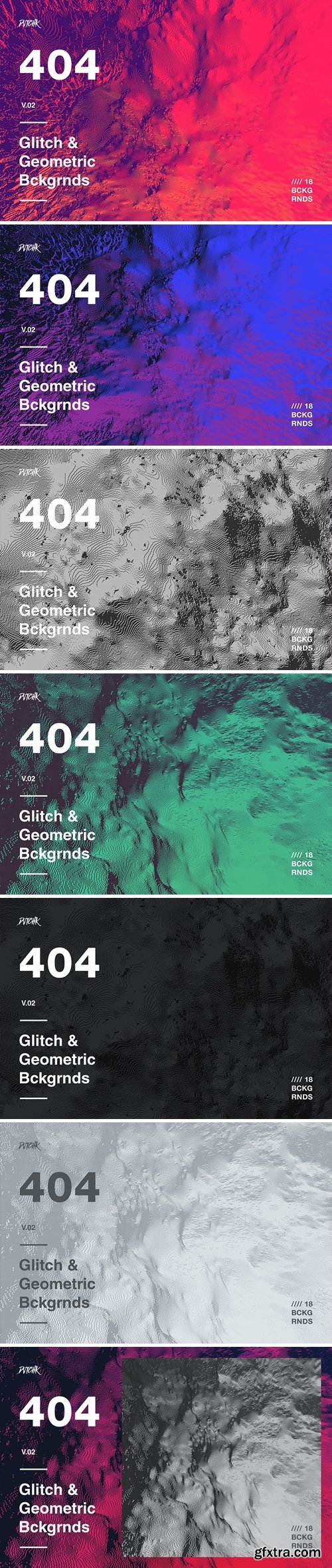 404 | Glitch & Geometric Backgrounds | V02