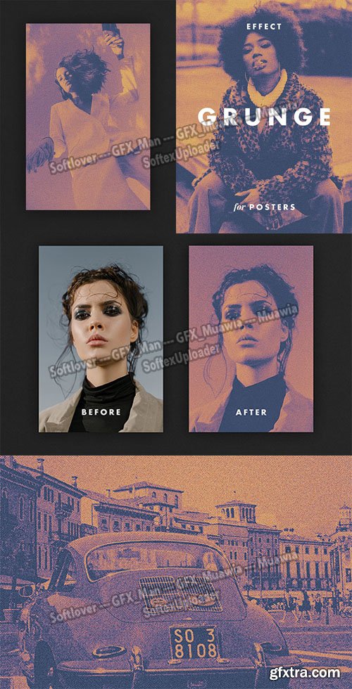Posters Grunge Effects PSD Templates