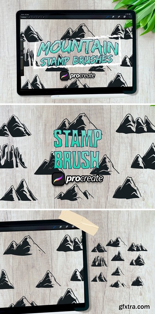 mountain brush stamp