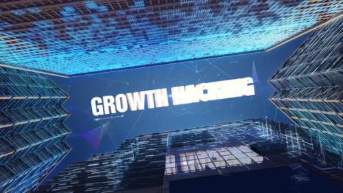 Videohive - Digital Skyscrapers Business Word Growth Hacking - 36687009