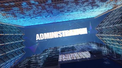 Videohive - Digital Skyscrapers Business Word Administration - 36687017