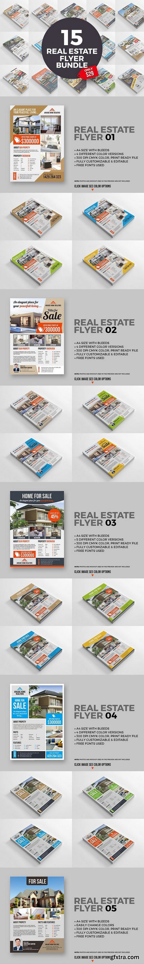 15 Real Estate Flyers Bundle