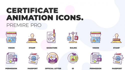 Videohive - Certificate & Contract - Animation Icons (MOGRT) - 36748795