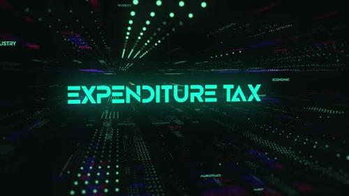 Videohive - Sci Fi Digital Economics Word Expenditure Tax - 36746752