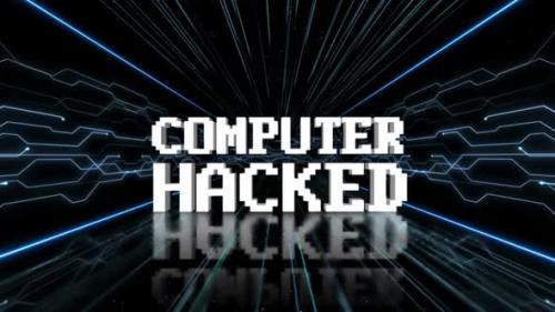 Videohive - Computer Hacked 3D Text in a Tech Room, Loopable - 36756153