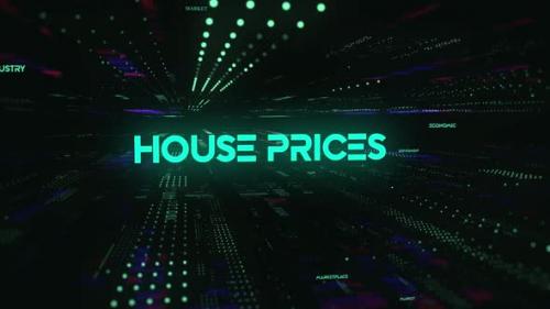 Videohive - Sci Fi Digital Economics Word House Prices - 36746796