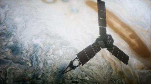 Videohive - Juno Sattelite Orbiting Jupiter - 36739000