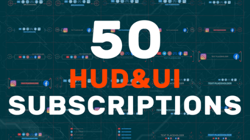 Videohive - 50 HUD UI Subscriptions - 36818829