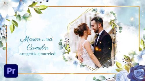 Videohive - Watercolor and Floral Wedding Invitation | MOGRT - 36819626
