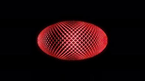 Videohive - animated round shape of redcolor flashing lights, on a black background - 36784342