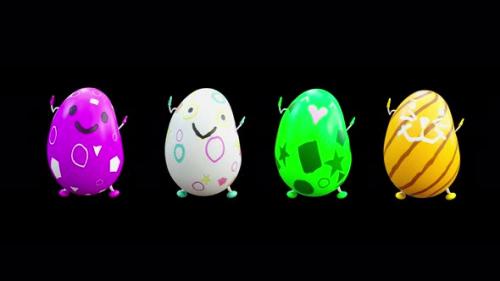Videohive - 23 Easter Day Eggs Dancing 4K - 36786994