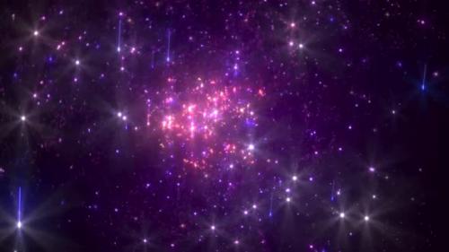Videohive - Space Galaxy Spin Sparkling Stars Motion Background - 36788108