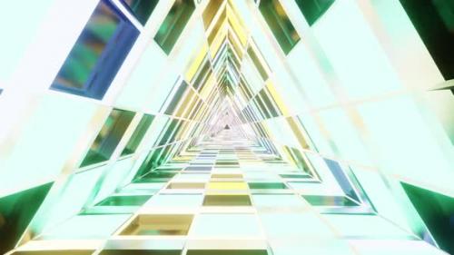 Videohive - Crystal Mirrored Triangle Vj Loop Background HD - 36793952