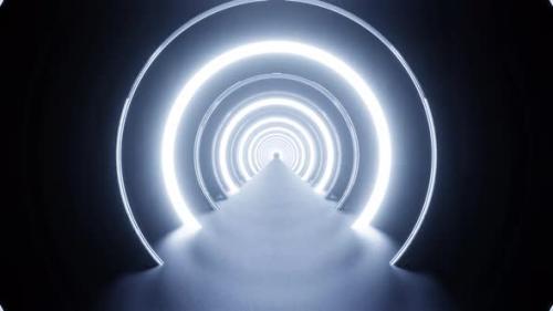 Videohive - Cold Ring Tunnel Vj Loop Background 4K - 36793954