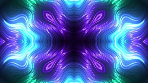 Videohive - Abstract Hologram Neon Wavy Background 4K 04 - 36804616