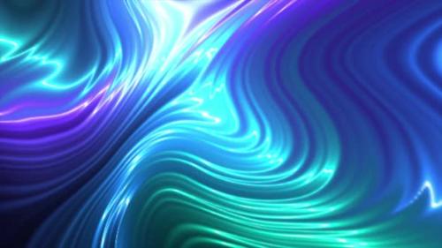 Videohive - Abstract Hologram Neon Wavy Background 4K 08 - 36804620