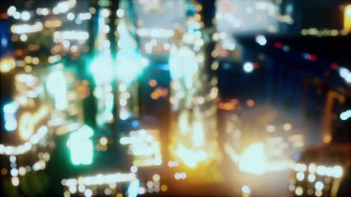 Videohive - Defocused Bokeh of Cityscape at Twilight Time - 36782402