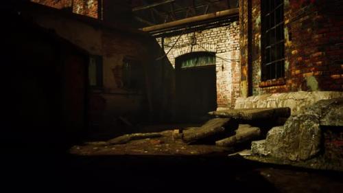 Videohive - Abandoned Industrial Factory Buildings at Sunset - 36782535