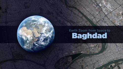 Videohive - Baghdad (Iraq) Earth Zoom to the City from Space - 36786327