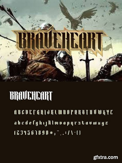 BRAVEHEART Blackletter Font