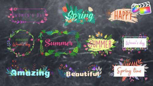 Videohive - Flower Titles for FCPX - 36889579