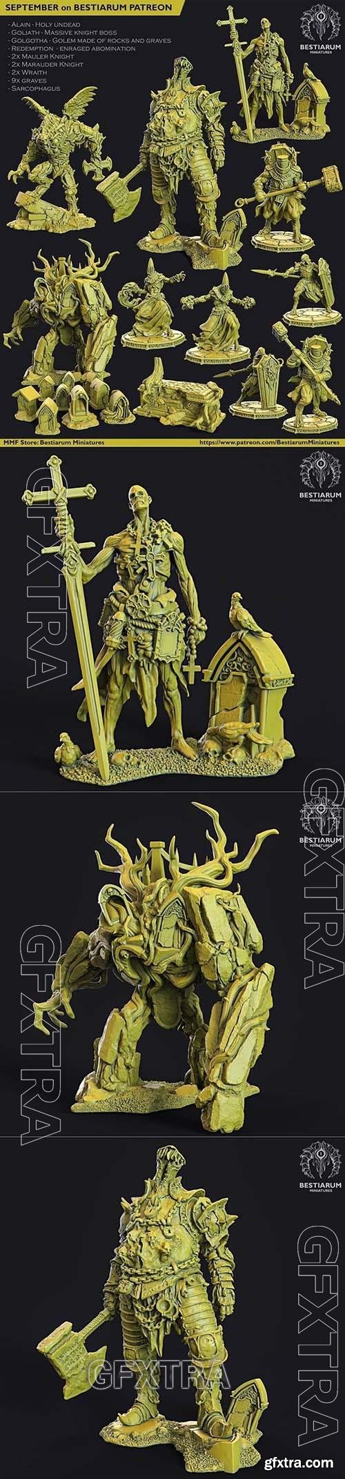 Bestiarum Miniatures - Rotten Knights September 2020 3D Printable