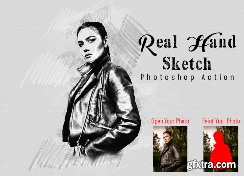 CreativeMarket - Real Hand Sketch Action 7025496