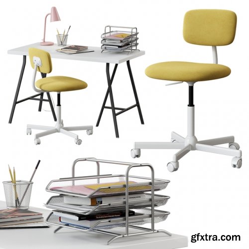 Ikea Linnmon- Lerberg table + Bleckberget chair