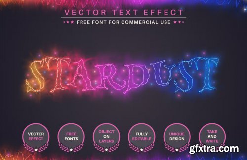 Stardust - Editable Text Effect, Font Style