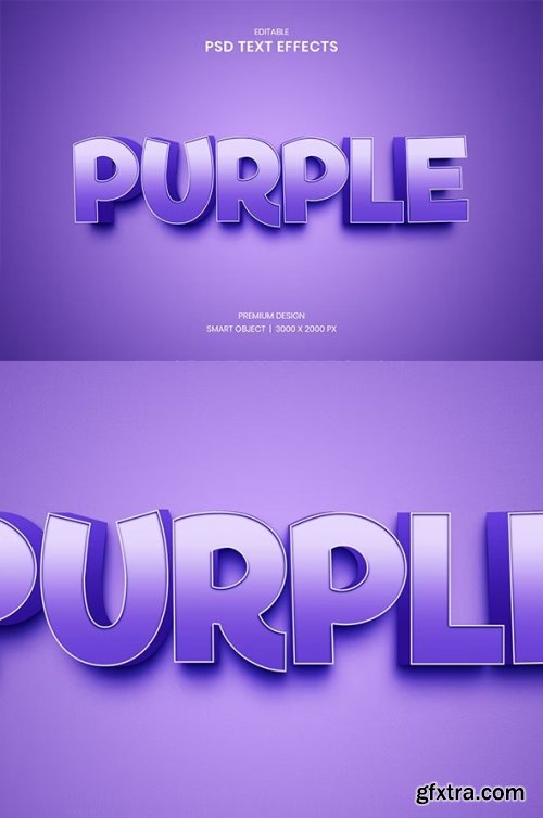 GraphicRiver - Purple 3D Editable Text Effect 33402985
