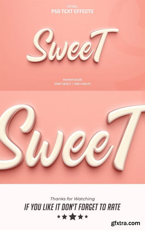 GraphicRiver - Sweet 3d Text Style Photoshop Effect 36317053