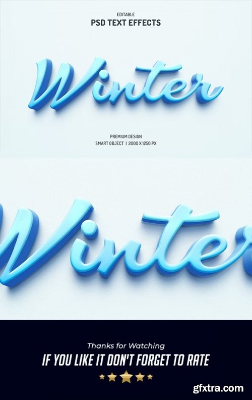 GraphicRiver - Winter 3d style editable text effect 35193343