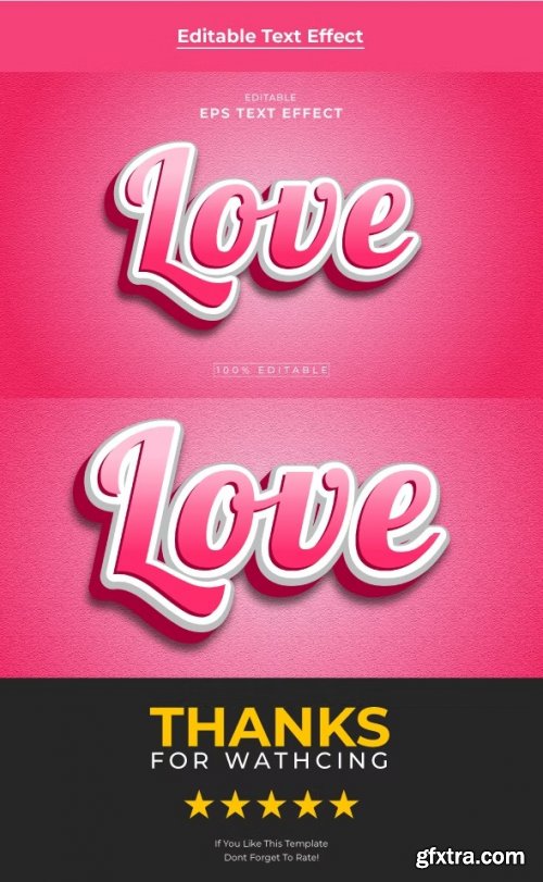 GraphicRiver - Love Editable 3d Text effect 34058264