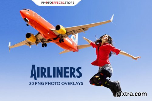 5 Airliners Photo Overlays
