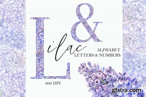 Lilac Floral Alphabet