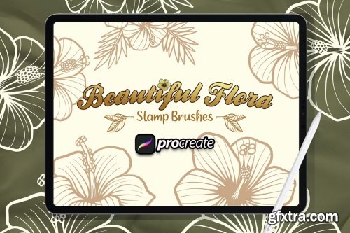 Beautiful Floral Stamp Brush