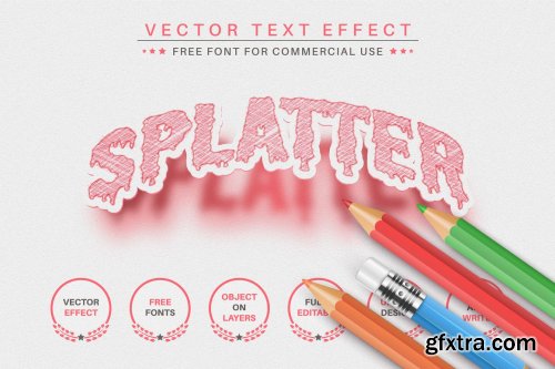CreativeMarket - Splatter Red Drawing - Editable Text 6828773