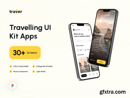 UI8 - Traver - Traveling UI Kit Apps