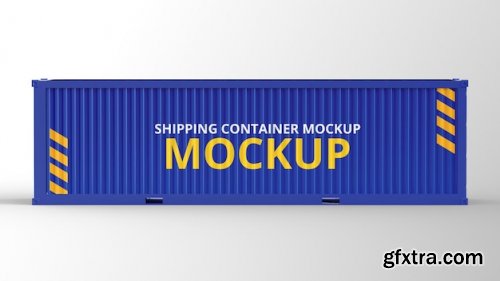 Shipping container mockup front view
