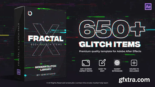 Videohive FRACTAL X | 650+ Glitch Pack 36865814
